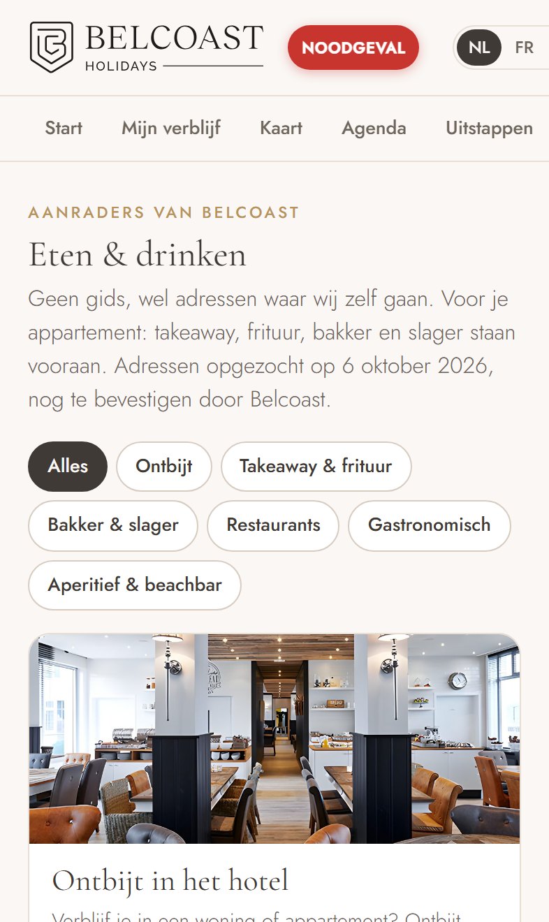 MyBelcoastHoliday: eten en drinken in de buurt